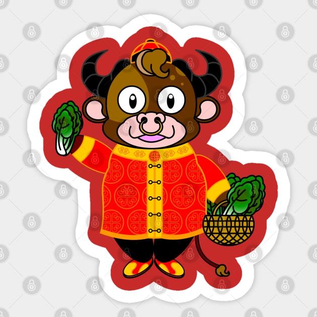 CNY: YEAR OF THE OX Sticker by cholesterolmind